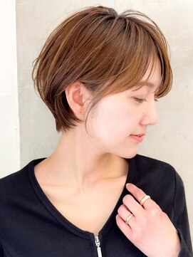 ロンドエニカ 大宮(Lond enika) 黒髪カタログ/ショート/オリーブグレー/小顔に見せるヘア☆195