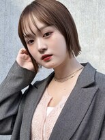ラミエバイメルト 下北沢(lamie by melt) レイヤーボブピンクベージュショコラブラウン大人かわいい顔周り