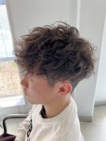 ラ ルーナ アレックス 神戸北町店(la luna alex)&nbsp;メンズマッシュ×波巻きスパイラル