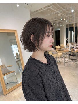 フィルムス 柏(FILMS) ミルクティーベージュ/レイヤーボブ/韓国巻き/顔周りカット/柏