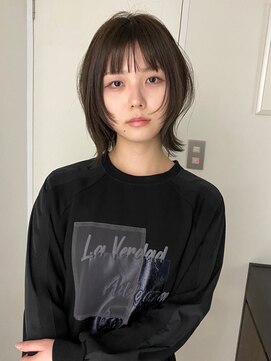 エンリッチヘア(enrich hair) レイヤーボブ　ダークオリーブカラー