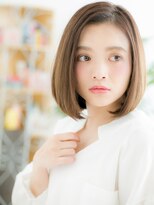 ネル 仙台(Nelu) 仙台/髪質改善/ミルクベージュ♪ワンレンワンカールボブf