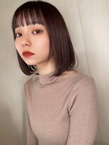 エル(elle)&nbsp;小顔見せ切りっぱなしボブ×ツヤ感ダークショコラ