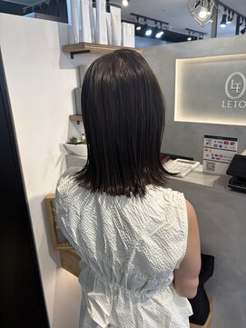 レト 梅田店(LETO) 外はねボブ×マロンベージュ