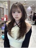 ハッシュカット×透明感グレージュカラー