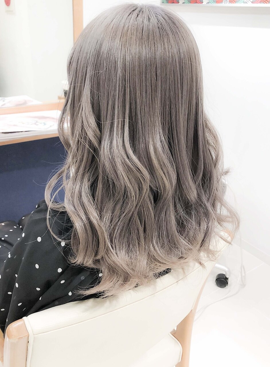 ☆ことりベージュ☆アッシュベージュブリーチWカラー ☆ことりベージュ☆アッシュベージュブリーチWカラー