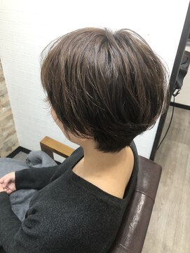 アトリエナガノ(atelier nagano) ショートボブ/ニュアンスカラー/センターパート/ブルージュ