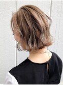 ミルクティーベージュ_オリーブカラーハイライトカラー_ba281781