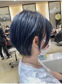 【LA'BO三浦】ショートボブ×ネイビーブルー