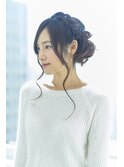 代々木駅前すぐ♪編み込みをmixした大人可愛いアレンジヘア