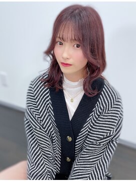 ログネオン(.6 -ROGU- neon) 【ログネオン】ピンクブラウン×ゆるウェーブ