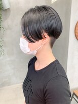 テトヘアー(teto hair)&nbsp;刈り上げショート、ブルーブラック、ハンサムショート