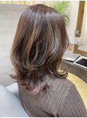 重ためミディアムレイヤー×ラベンダーグレージュ