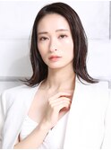 大人可愛い小顔美髪ツヤ髪こなれヘアセンター分けボブA4