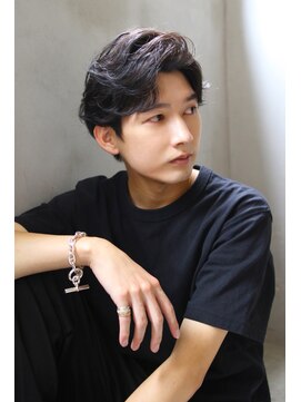 ブラン 広島八丁堀(Blanc) 【Blanc】アップバング＿マッシュ＿黒髪＿ミディアム＿２