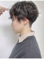 【morio原宿】刈り上げマッシュパーマ強めパーマメンズライク