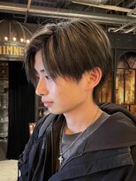 韓国シースルーマッシュウルフカルマパーマダウンパーマ