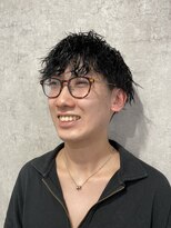 ムースヘアー(Muus hair)&nbsp;縦落ちツイスト×ブルーブラック