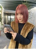 大人可愛いブリーチなしピンクベージュ