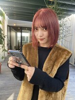 ヌープヘアーアイス(NUUP.hair ici) 大人可愛いブリーチなしピンクベージュ