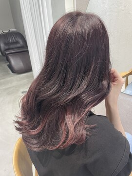 ヌーヴェル(nouvelle) ピンクブラウン×毛先カラー