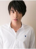 束感!男前アッシュブラックショートb新所沢