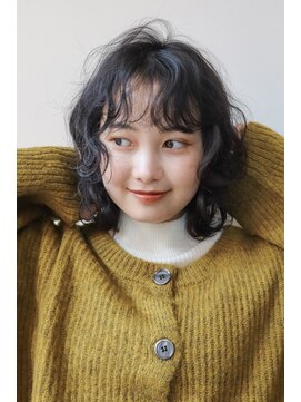 シスタ(SISTA) パーマボブニュアンスパーマ/黒髪パーマウルフ【自由が丘】