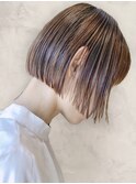 20代30代40代小顔ひし形デジタルパーマ前下がりショートボブ