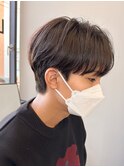センターパートニュアンスパーマ韓国カルマパーマコンマヘア