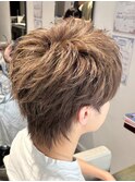 ミルクティーベージュブロンドヘアグレージュハイトーンカラー
