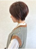 丸みショート/マロンベージュ/くびれショート/くすみベージュ