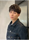 men's/メンズ/刈り上げセンターパート/フェザーパーマ/池袋
