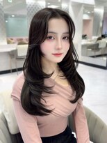 ジーナ 名駅(XENA.)&nbsp;《haru4》20代/ロングレイヤーカット/グレージュ/くびレイヤー