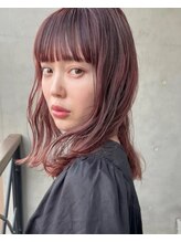 パザパ 花楯店 山形(pa za pa) 春色カシスベージュ/韓国風巻き髪セミロング/20代30代40代