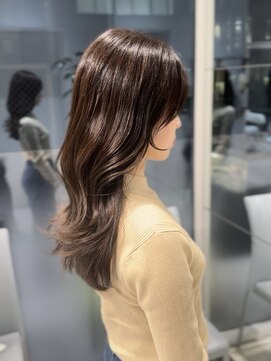 ザック 銀座(ZACC GINZA) ヘーゼルベージュ/ロングレイヤー/前髪/顔周り/美髪/イメチェン