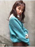 カジュアルウェーブ ほつれバング ショコラブラウン
