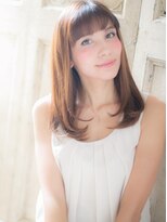 ブルー(BLUE)&nbsp;*CUORE水戸*…ナチュラル感たっぷりワンカール小顔セミディb