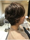 ショート×リッジパーマ
