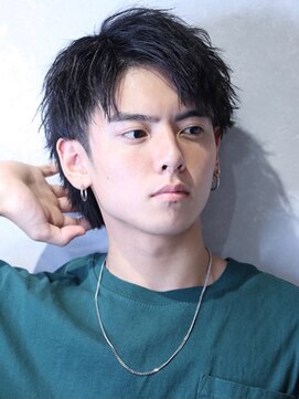 コンフィデンス メンズヘアー(confidence MEN'S HAIR) 緩めパーマ×アップバング [新宿/新宿駅/西新宿/新宿３丁目]