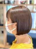 簡単にお手入れ。ソフト切りっぱなしボブ