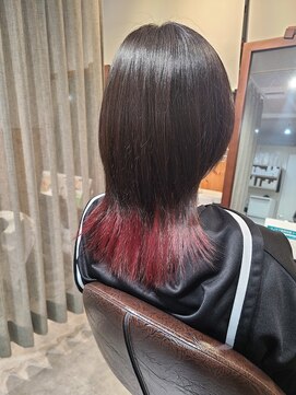 アニュー ヘア アンド ケア(a New hair&care) 20代30代40代シアーピンク透明感くびれボブ外ハネ乾かすだけ