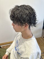 アメラボ 平針店(AmeLab)&nbsp;【波巻きパーマウルフ】黒髪 ミディアム 無造作 平針