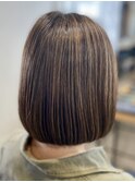 大人のミニボブ×ハイライト