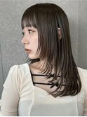 レイヤーカット/韓国レイヤー/ロング/ブリーチなしダブルカラー
