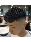 アイロンパーマ×フェードカット