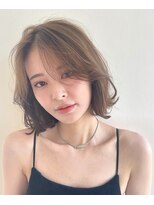 イヴォークトーキョーオーサカ(EVOKE TOKYO osaka)&nbsp;ボブ アレンジ カット カラー ベージュカラー 透明感