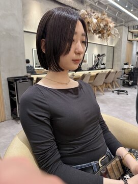 ロンドプロフィール 浦和(Lond profil) イメチェン　ボブ　外ハネボブ　美髪　ホワイトブロンド　韓国