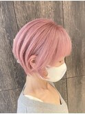 大人可愛い/フェザーショート/ハイトーンピンク/池袋東口
