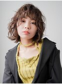 くるくるパーマ/レイヤーボブ/エアリーボブ/暗髪透明感