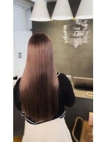 ヘアカロン 熊本下通店(Hair CALON)&nbsp;ピンクモカブラウン/髪質改善カラー/ヘアカラー/ブラウン